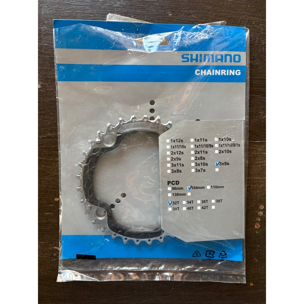 Shimano Deore XT FC-M770 Chainring 32T 104mm BCD 3x9 Speed Y1J198020 New